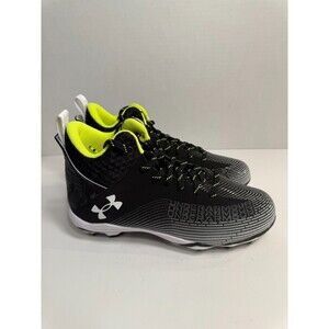 .10004 Under Armour Mens Menace Black/Yellow MC 2.0 Football Cleats US-9M